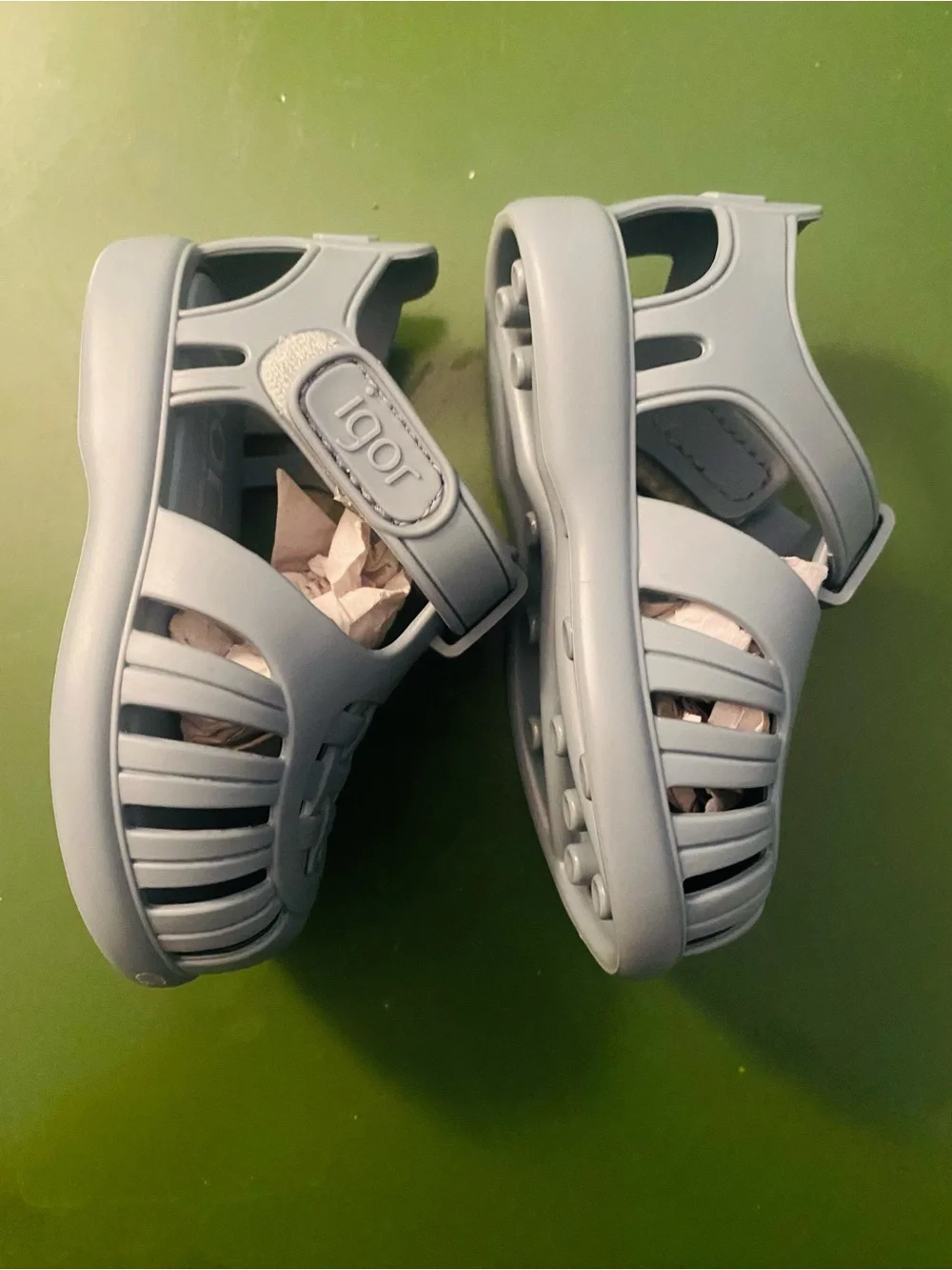 Gray Kids Jelly Sandals - Slip-On Beach Clogs